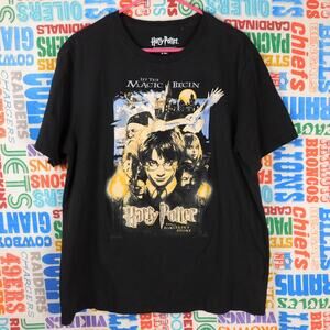 Harry Potter Sorcerers Stone Let The Magic Begin T Shirt Size XL Black